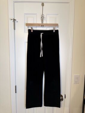 Figs Black Jogger Sweatpants with White Drawstring